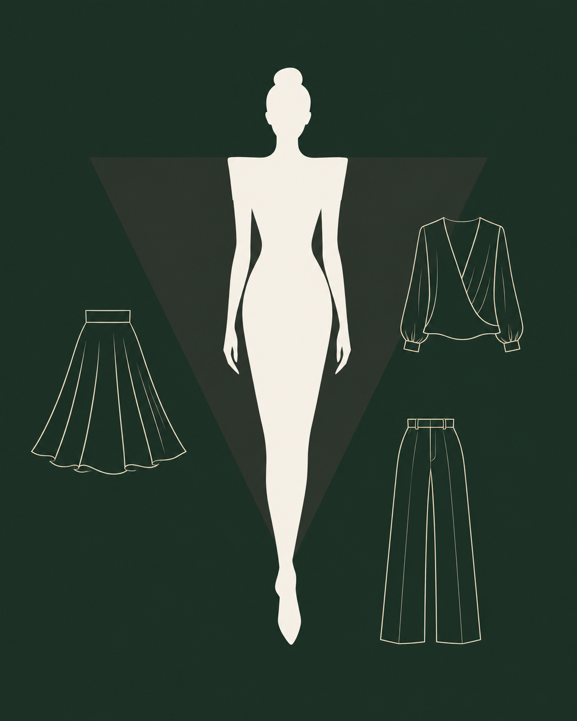 Morphologie en V ou triangle inversé — épaules larges et conseils tenues MyStylist